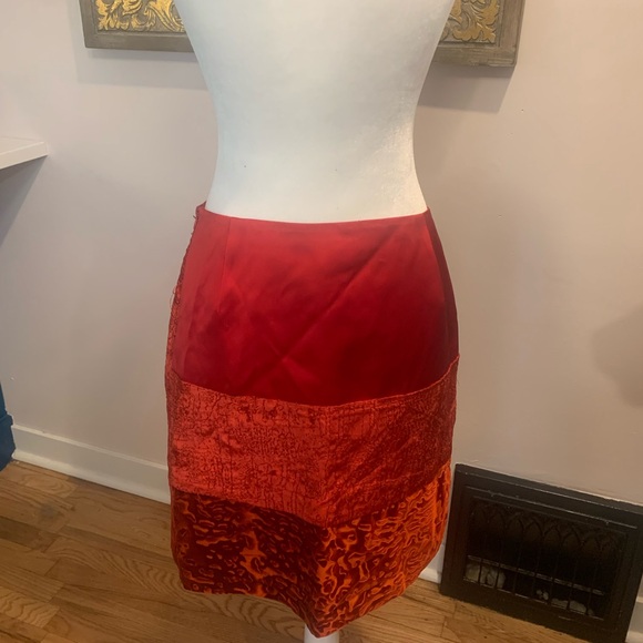 Vintage Designer Christian Lacroix Red Mini Skirt
